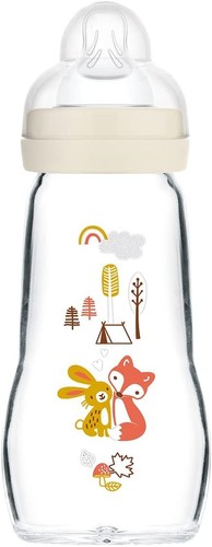 Mam glass baby bottle 260ml - glass,